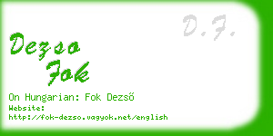 dezso fok business card