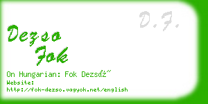 dezso fok business card